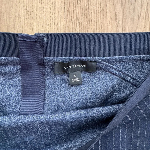 Ann Taylor Pinstripe Pencil Skirt - Picture 2 of 4